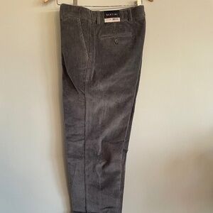 Men Corduroy Pants by BERTINI -GREY-Size 34 NWT